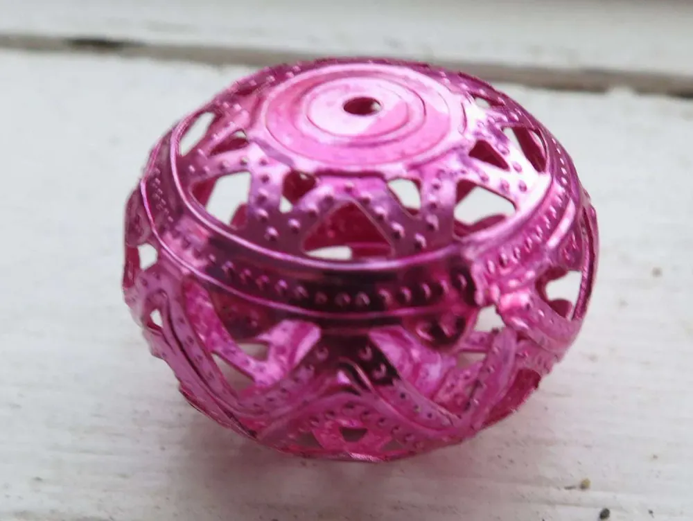 Filigree Boll - Rodnad Metallic 26x19mm