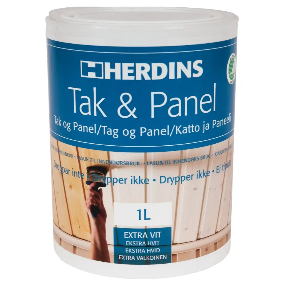 Herdins Tak- & Panelvitt Extra Snö 1l | CleanNest