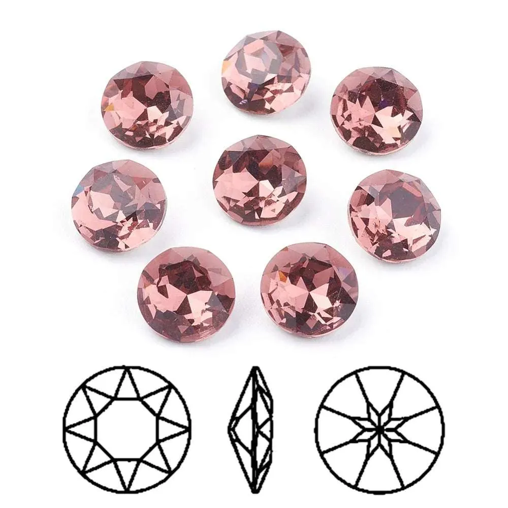 Kinesisk Strass - Round stone Bordvin 10mm 1 styck