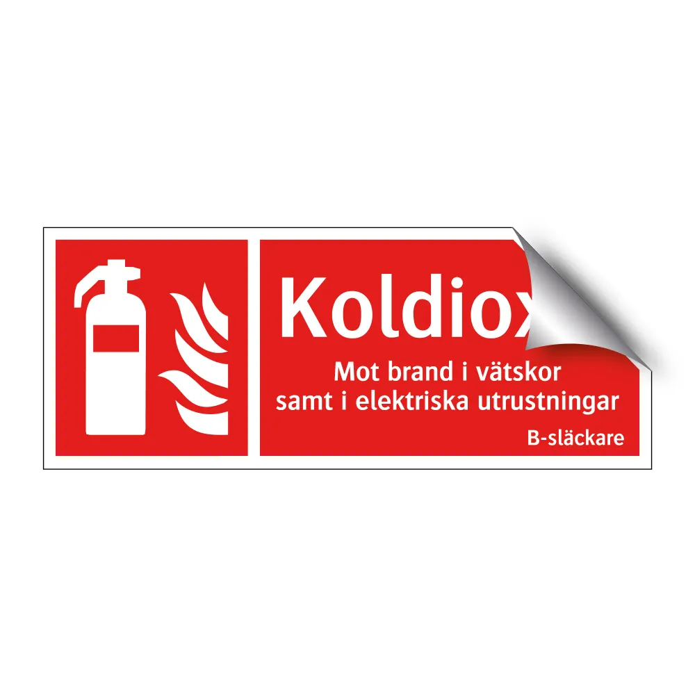 Brandsläckare koldioxid - ISO 7010 250x100mm