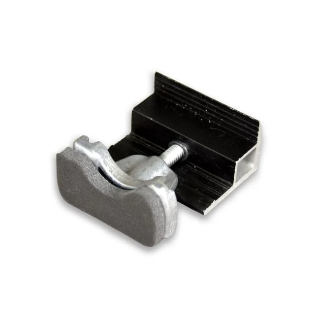 Änd-klämma till C-räls Kolsvart 30-42mm