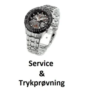 Service, batteriskift og trykprøvning af Citizen ur inkl. servicekit
