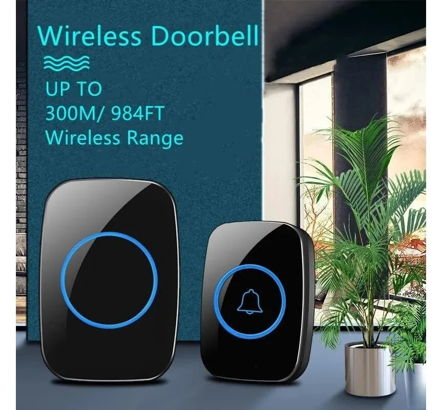 Trådløse dørklokker Vandtætte, lang rækkevidde stik i Trådløs dørklokke til hjemmet Smart Home Integration
