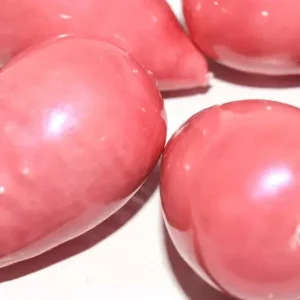 Papper Mache Beads - Dropp Pink 40x23mm 1 styck