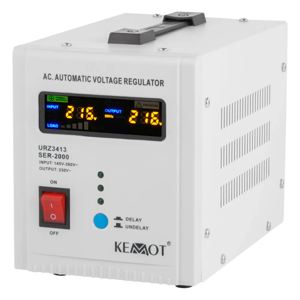 Automatisk spänningsstabilisator 230 V KEMOT SER-2000