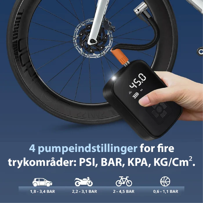 Elektrisk luftpumpe - pump hvad som helst op, hvor som helst! Workshops Sort