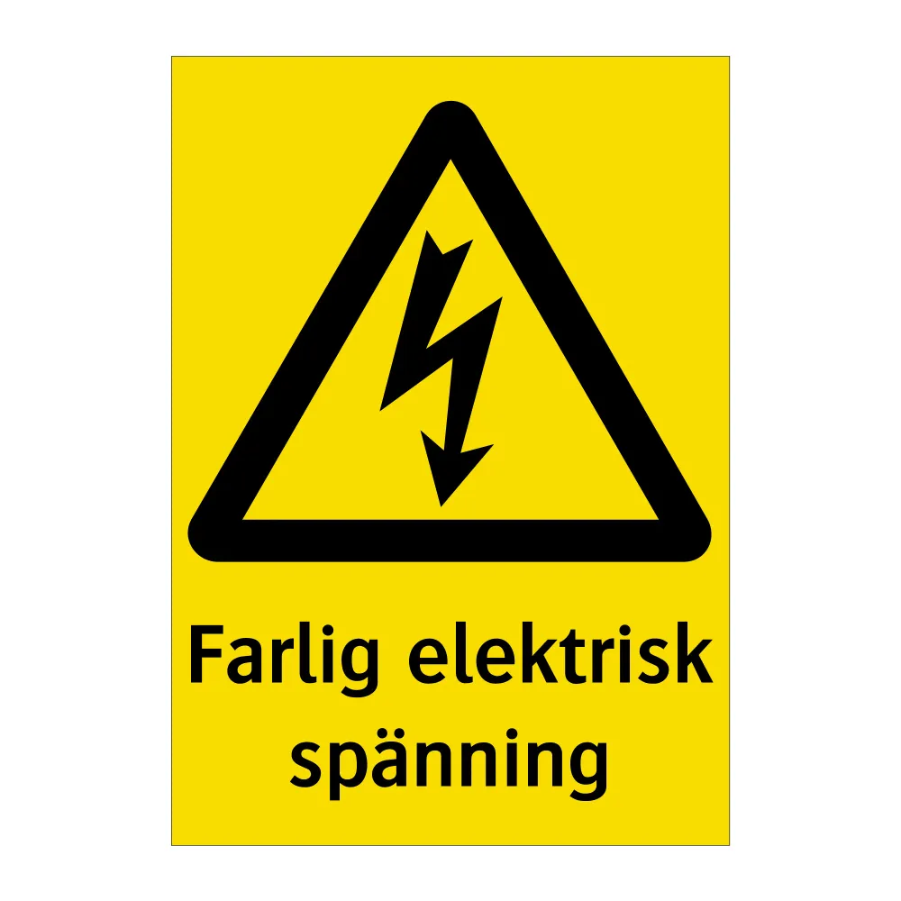 Farlig elektrisk spänning 148x210mm