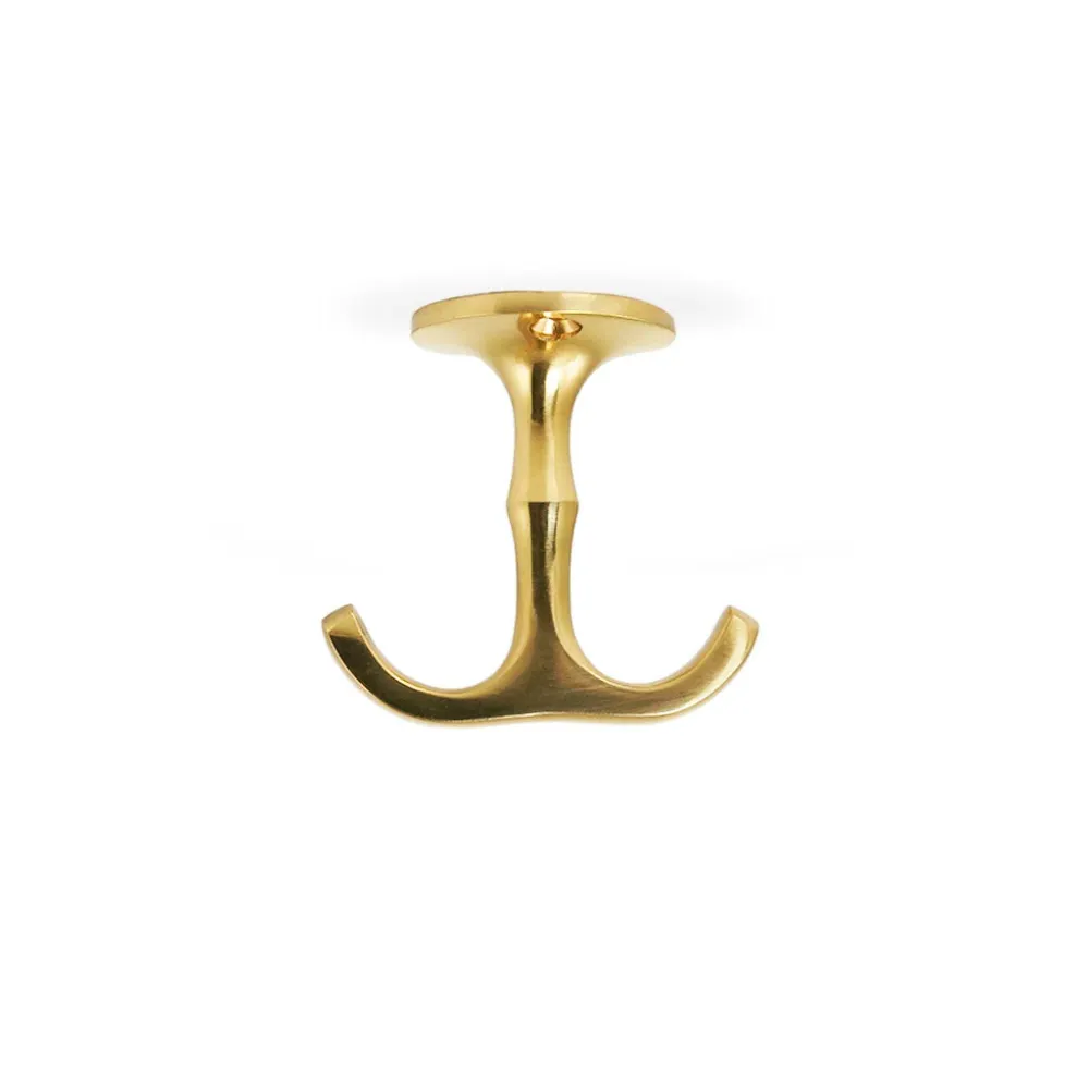 Halmstad • Ankarkrok, polerad antique finish med lack, 55 mm.