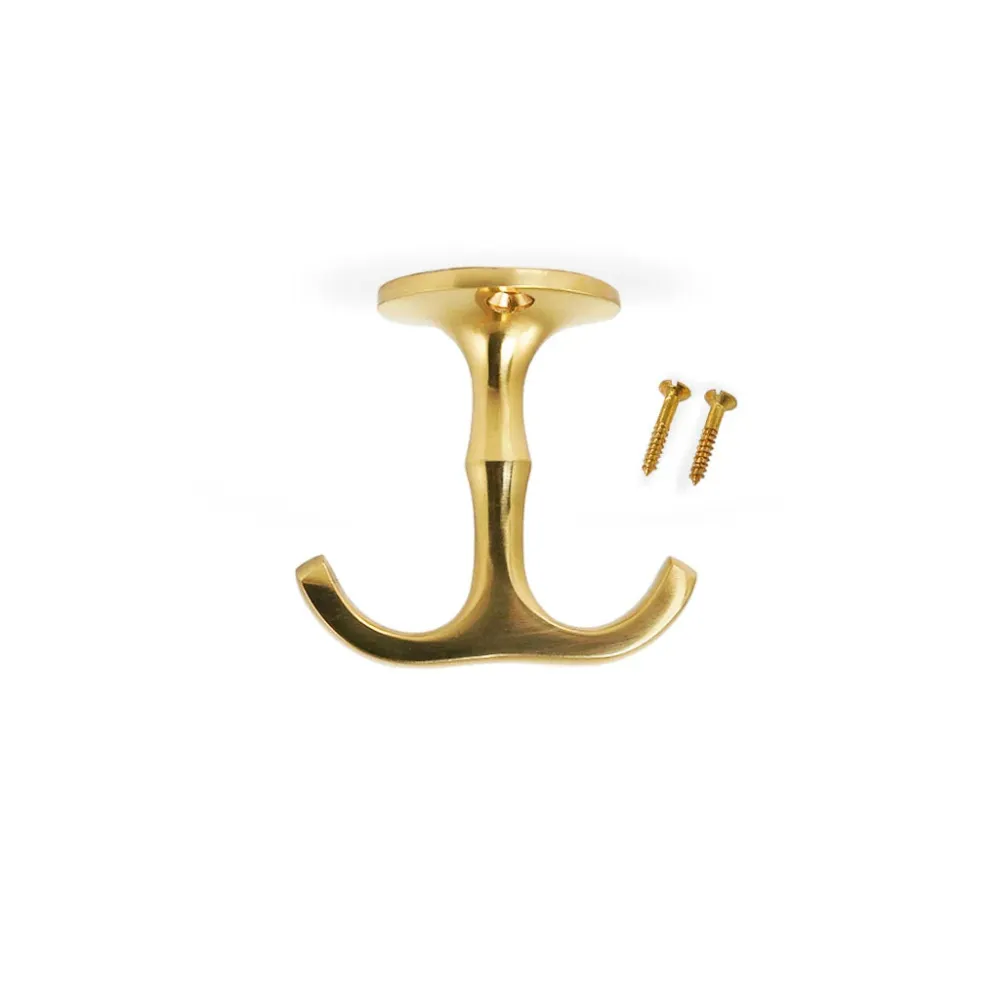 Halmstad • Ankarkrok, polerad antique finish med lack, 55 mm.
