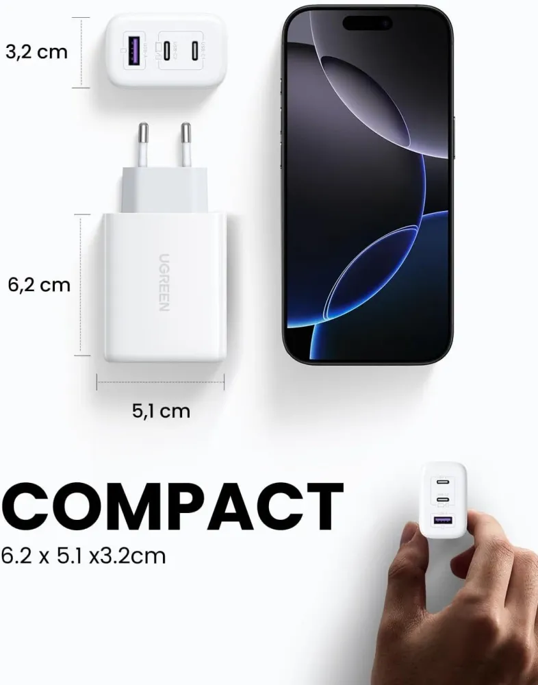 UGREEN USB TYPE-C Laddare 65W