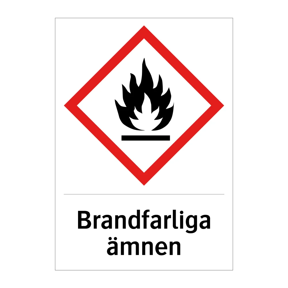 Brandfarliga ämnen Wall Mount 148x210mm