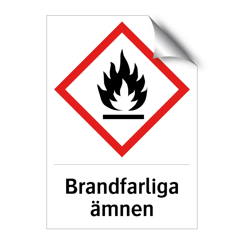 Brandfarliga ämnen Wall Mount 148x210mm