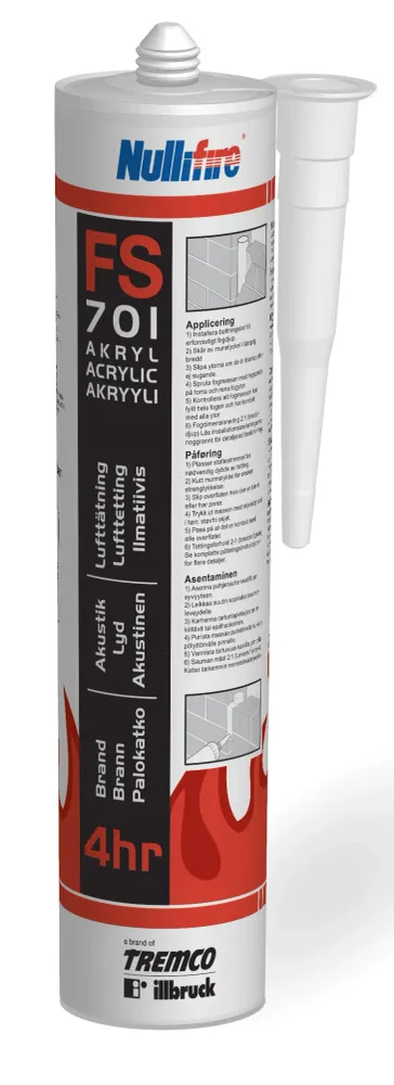 Wall-Mount Nullifire akrylfogmassa Vit