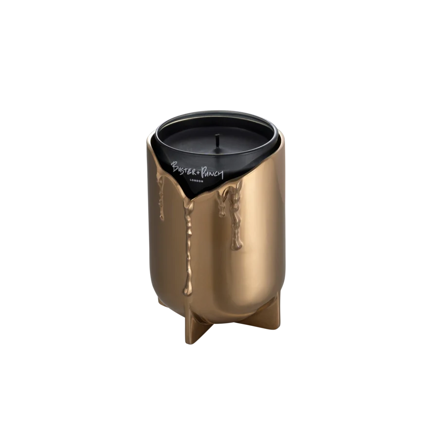 Doftljus och ljusstake, warm alloy • Buster + Punch