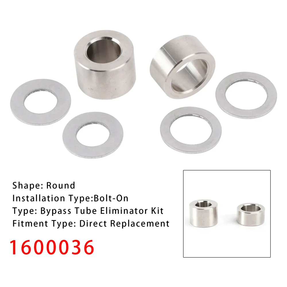 1600036 Bypass Tube Eliminator Kit Aluminiumshuntar och tätningsbrickor Bypass