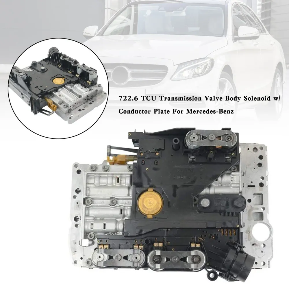 1996-2006 Mercedes-Benz E320 722.6 TCU Transmissionsventilhus solenoid med ledarplatta