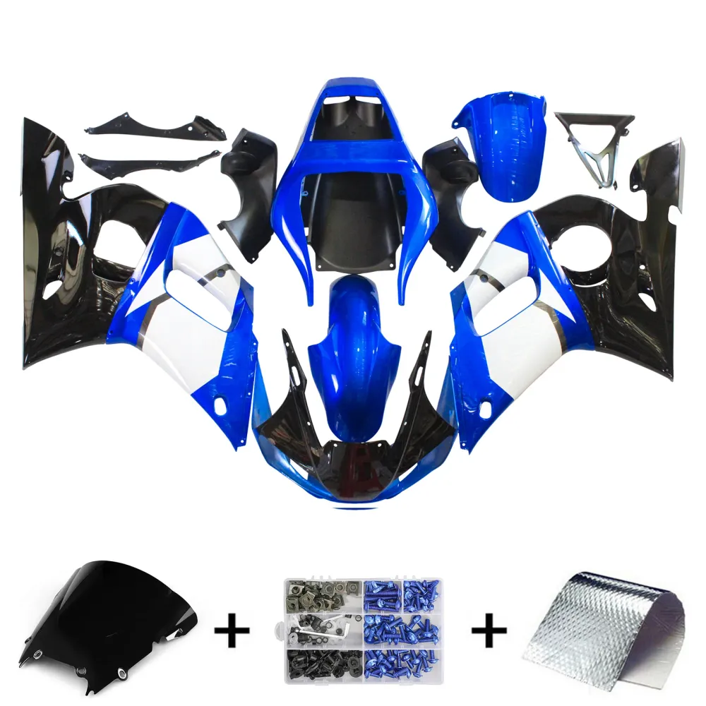 1998-2002 YAMAHA YZF 600 R6 Injektionsmässa kit Kroppsarbete Plastic ABS #126