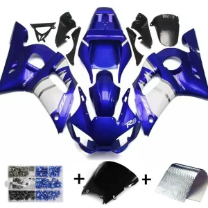 1998-2002 Yamaha YZF R6 kåpa blå vit kåpa från Amotopart