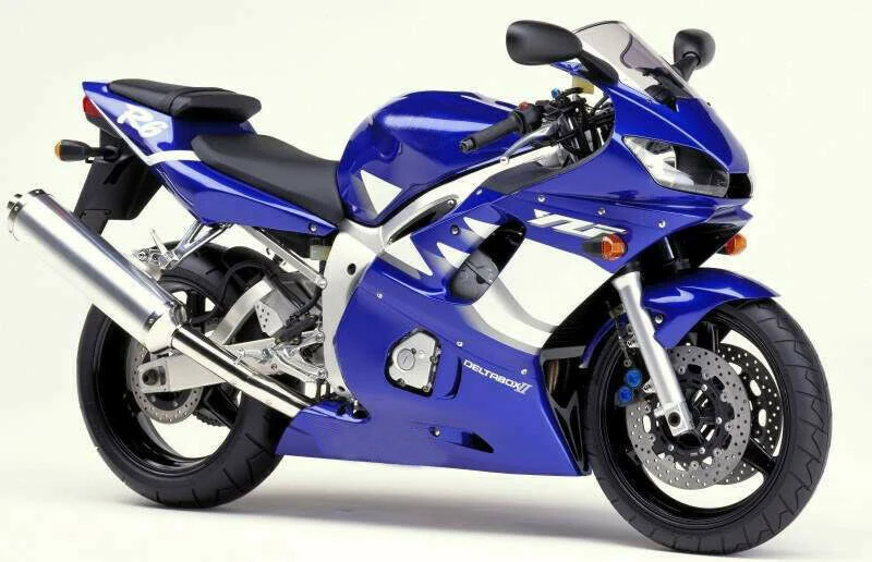 1998-2002 Yamaha YZF R6 kåpa blå vit kåpa från Amotopart