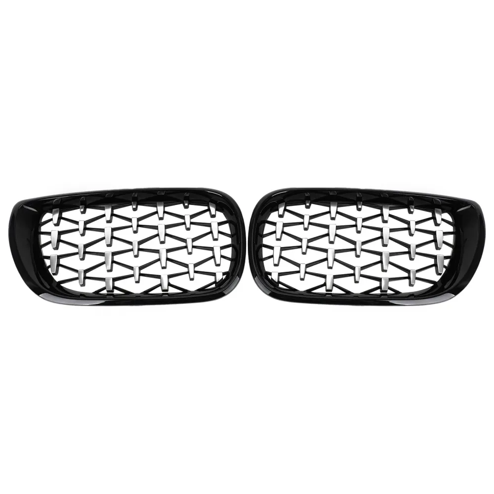 2002-2005 BMW E46 Sedan/Touring Facelift 4-dörrars Diamond Style Grill Svart&Krom/Krom/Svart Generisk