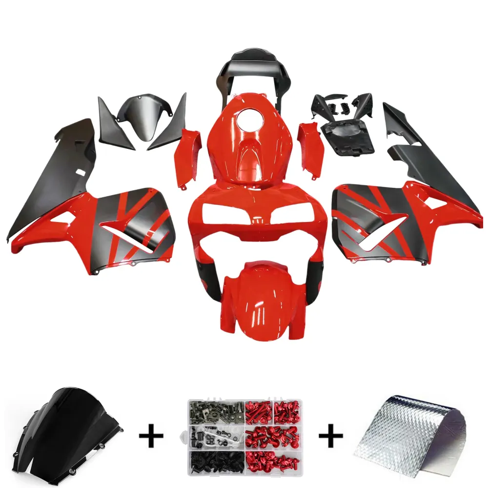 2003-2004 Honda CBR 600 RR Amotopart kåpa Röd & Svart Honda Racing Customs kåpa