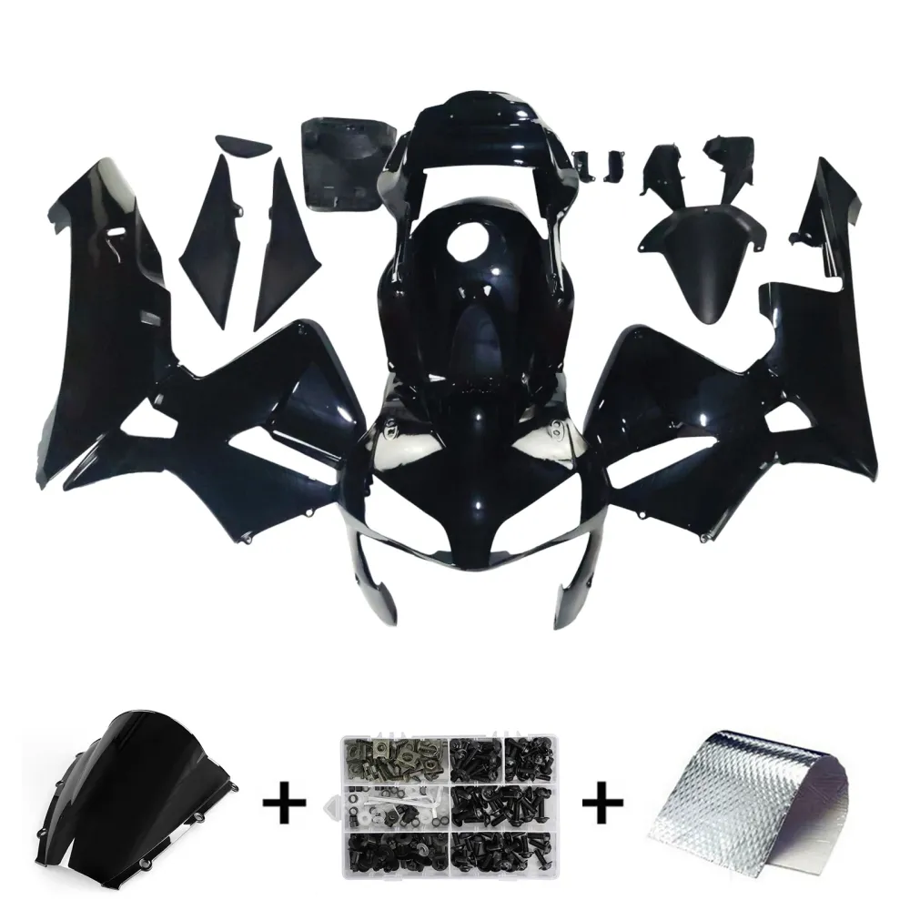 2003-2004 Honda CBR 600 RR Black Honda Racing Fairings Generic