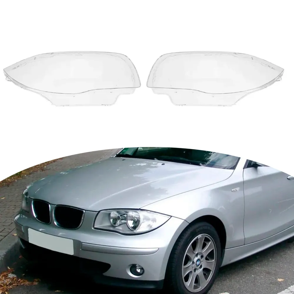 2003-2011 BMW 1-Serien E81 E82 E87 E88 2ST Frontstrålkastare Glas Clear Cover 63126924486,