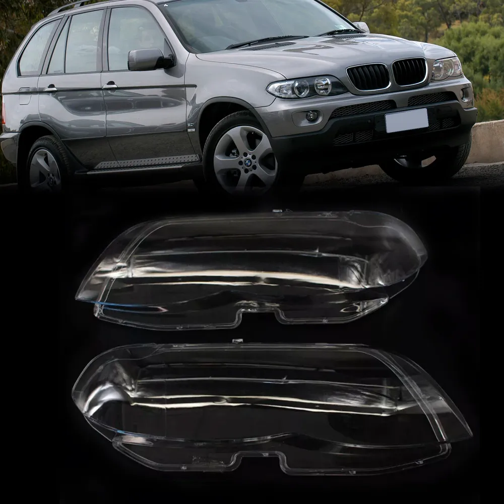 2004-2006 BMW X5 E53 2ST Framstrålkastare Glas Klar Kåpa
