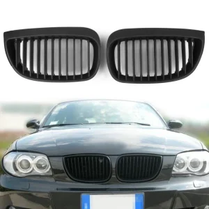 2004-2007 BMW E81 E87 Sport 1 Series Kidney Grill Grille Matt Black Generic