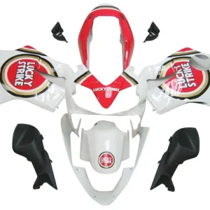 2004-2007 Honda CBR 600 F4i Vit & Röda Lucky Strike Racing-kåpor Generiska