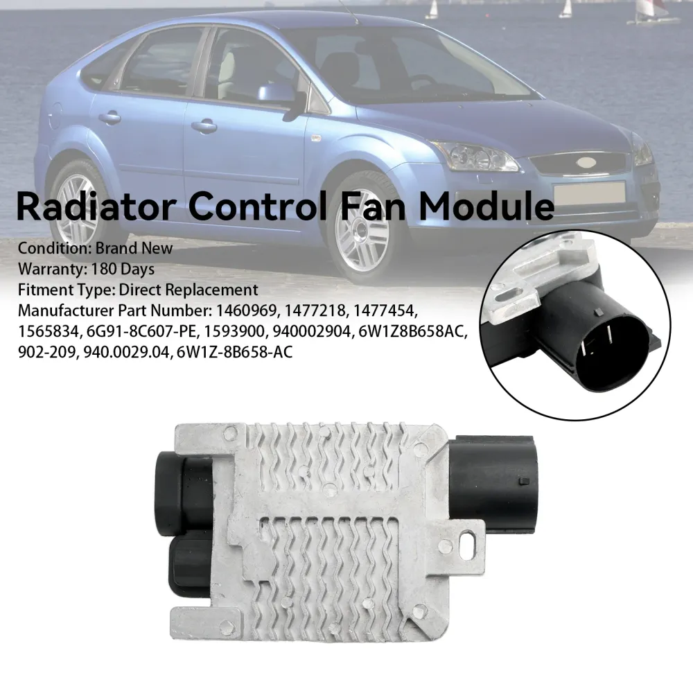 2004-2012 Ford Focus MK II Halvkombi Kylarstyrningsfläktmodul 1477218 6W1Z8B658AC
