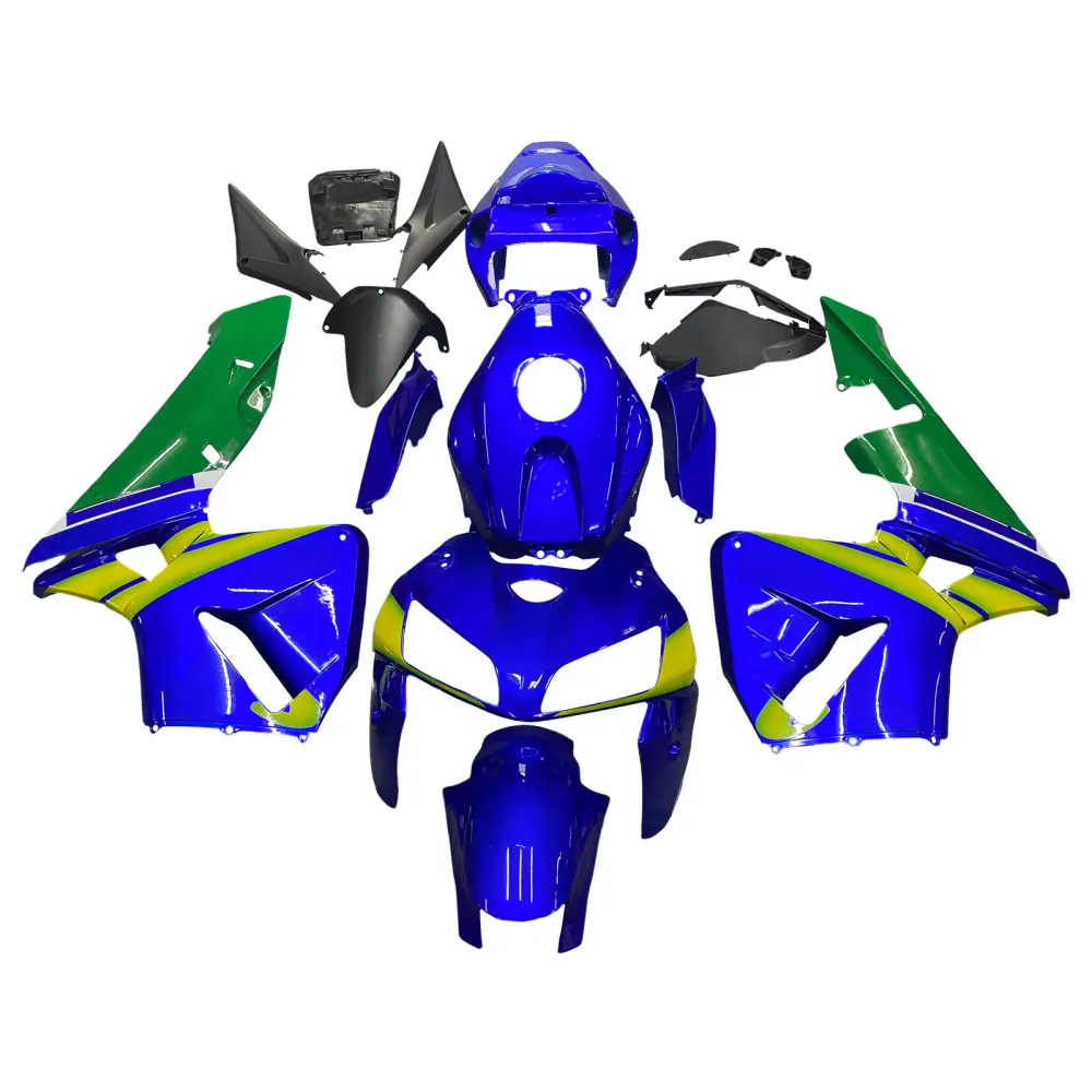 2005-2006 Honda CBR 600 RR Blå & Gröna Movistar Racing-kåpor Generiska