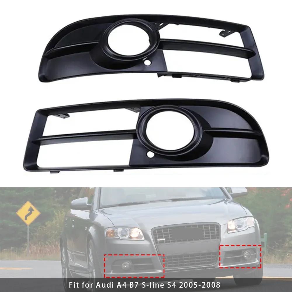 2005-2008 Audi A4 B7 S-Line S4 1 par främre stötfångare Dimljus Grillskyddsram 8E0807681F
