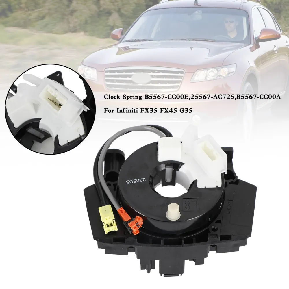 2005-2008 Infiniti FX35 VK45DE, VQ35DE Clock Spring B5567-CC00E, 25567-AC725, B5567-CC00A