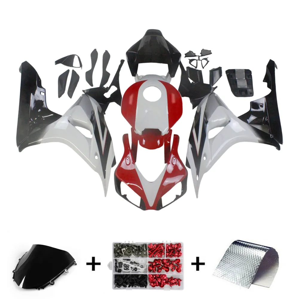 2006-2007 CBR1000RR Karosseriskåpa Röd ABS Formsprutad plastsats Generisk