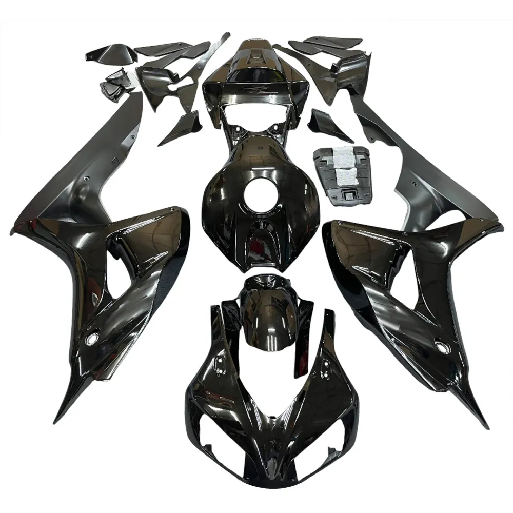 2006-2007 CBR1000RR Karosseriskåpa Svart ABS Formsprutad plastsats Generisk