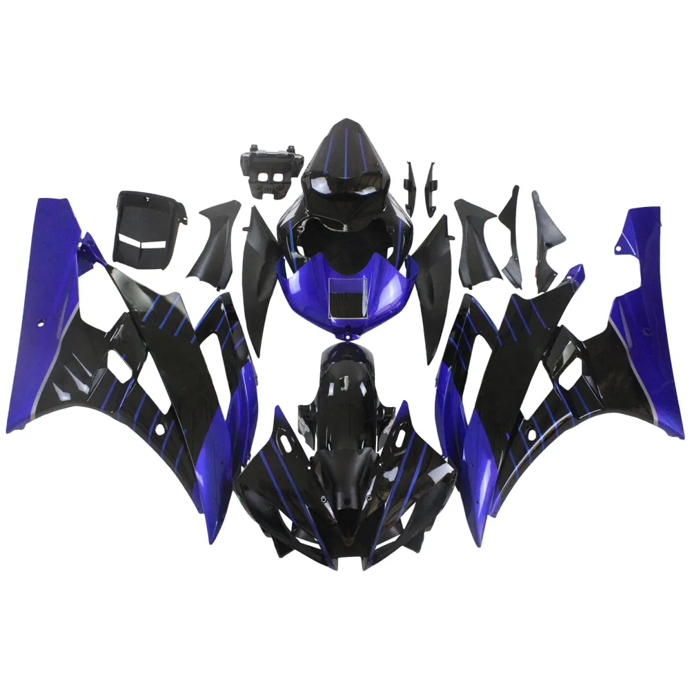 2006-2007 Yamaha YZF 600 R6 Fairing Kit Karosseri Plast ABS