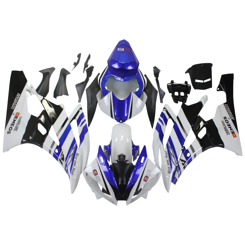 2006-2007 Yamaha YZF 600 R6 Injection Fairing Kit Karosseri Plast ABS #151
