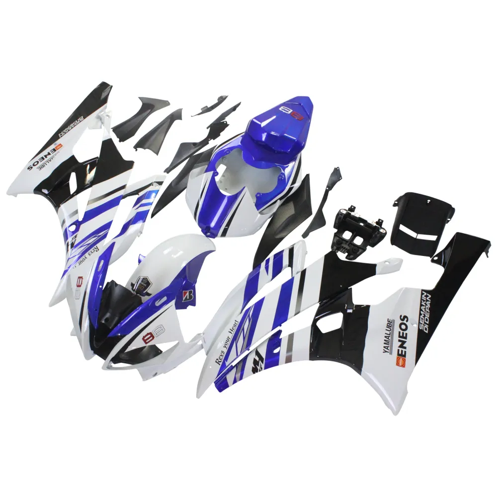 2006-2007 Yamaha YZF 600 R6 Injection Fairing Kit Karosseri Plast ABS #151