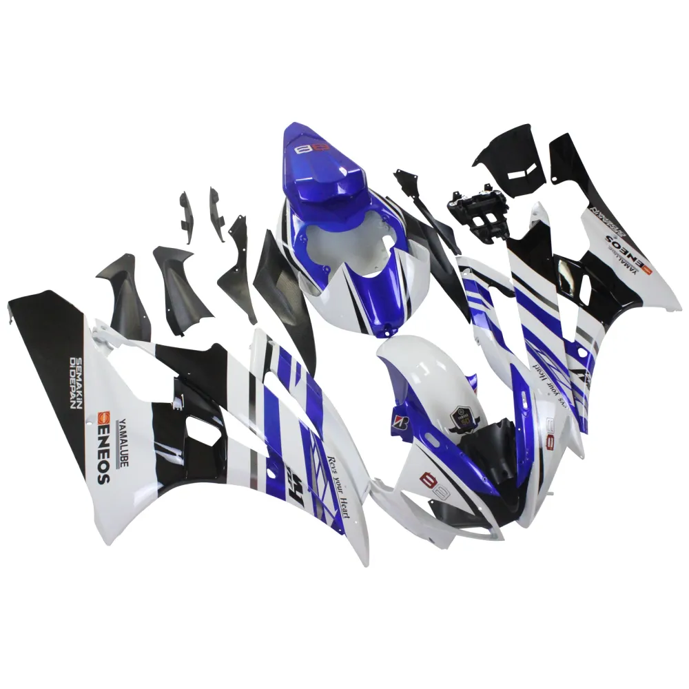 2006-2007 Yamaha YZF 600 R6 Injection Fairing Kit Karosseri Plast ABS #151