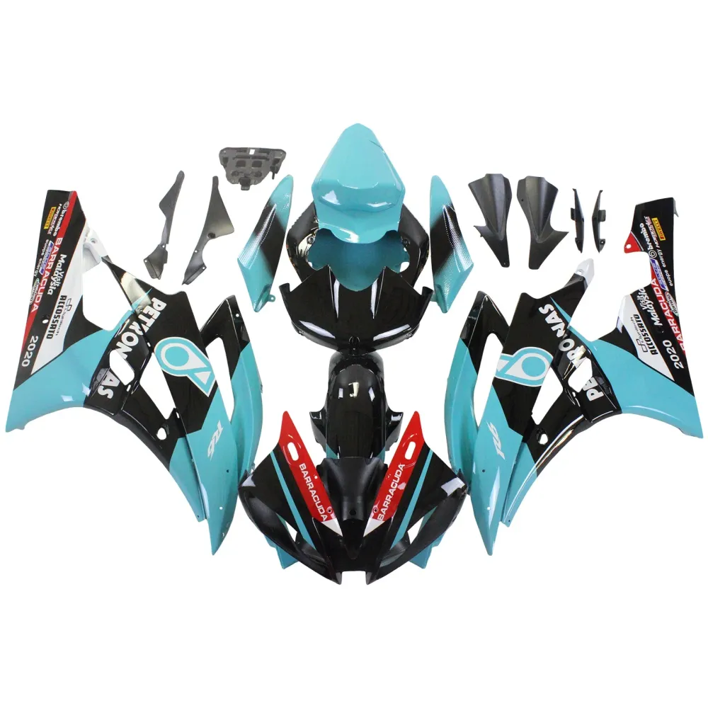 2006-2007 YAMAHA YZF 600 R6 Injektionsmässa kit Kroppsarbete Plast ABS #157