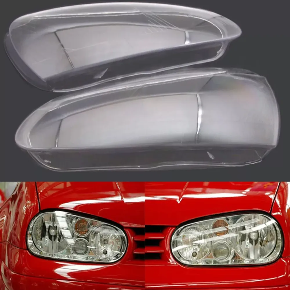 2006-2009 Volkswagen Jetta 2PCS Front Strålkastare Lins Strålkastare Clear Cover 1K6941005S