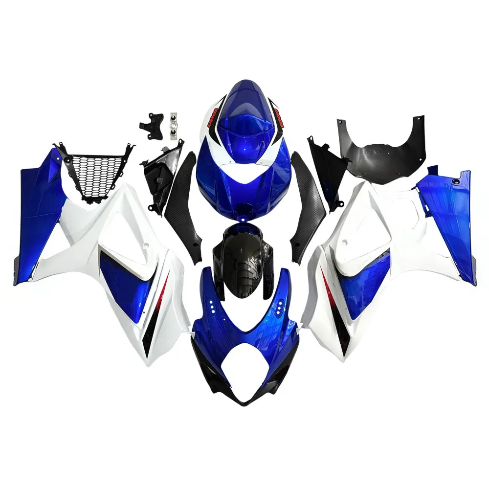 2007-2008 Suzuki GSXR 1000 Blue & White GSXR Racing Fairings Generic
