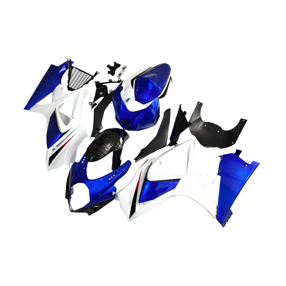 2007-2008 Suzuki GSXR 1000 Blå & Vita GSXR Racing-kåpor Generiska