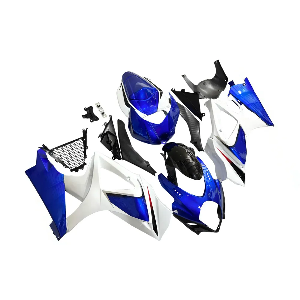 2007-2008 Suzuki GSXR 1000 Blå & Vita GSXR Racing-kåpor Generiska
