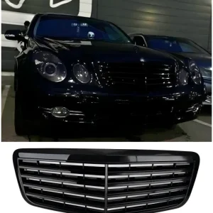 2007-2009 Mercedes-Benz W211 E350 E500 E63 AMG Främre Stötfångargrill Grill Blank Svart