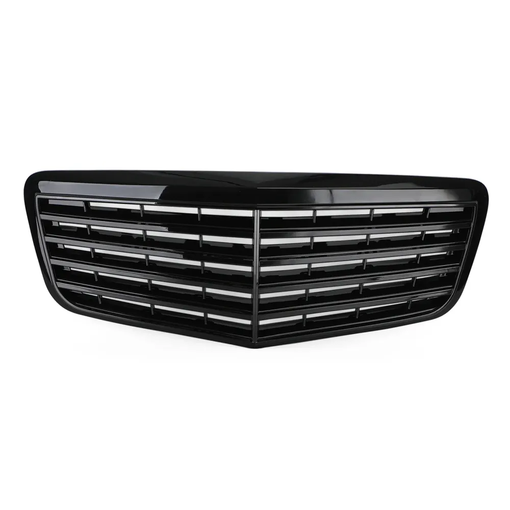 2007-2009 Mercedes-Benz W211 E350 E500 E63 AMG Främre Stötfångargrill Grill Blank Svart
