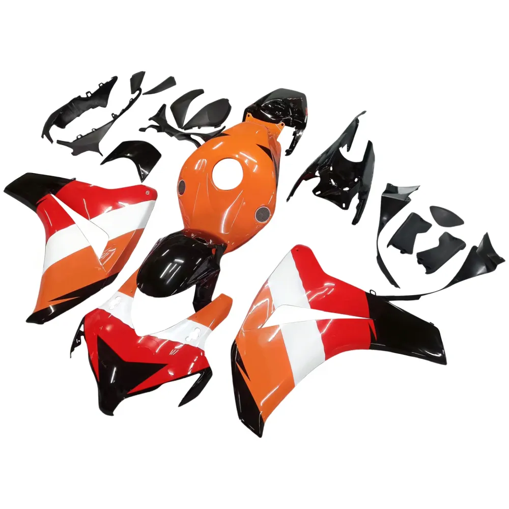 2008-2011 Honda CBR 1000 RR Amotopart Fairings Black Orange Repsol Racing Customs Fairing
