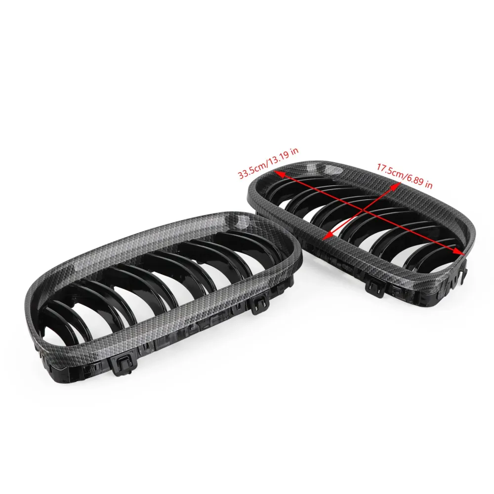 2008-2012 BMW E90/E91 LCI 3-serien Främre njurgrillar Kolfiber 02HGL1106ABK Generic