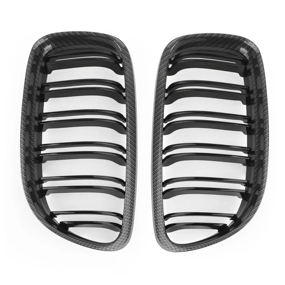 2008-2012 BMW E90/E91 LCI 3-serien Främre njurgrillar Kolfiber 02HGL1106ABK Generic